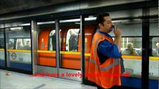 Jubilee line 1996 stock train at Waterloo  New York style announcements on Friday evening [upl. by Naesyar528]