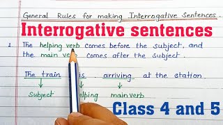 Interrogative sentencesClass 4 and 5EasywaybyAfroz [upl. by Mingche]