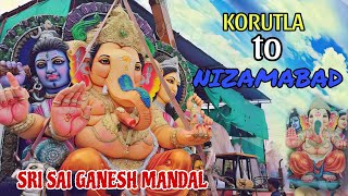 కోరుట్ల టు నిజాంబాద్ Sri Sai Ganesh Mandal youth Ganpati Transport2024Honeybaby Ganesh idols [upl. by Eceinart]