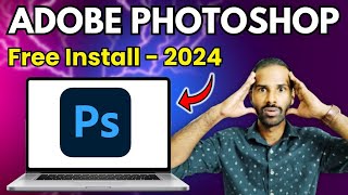 How to Install Adobe Photoshop for Free on Windows PC  Laptop✅ [upl. by Arikal]