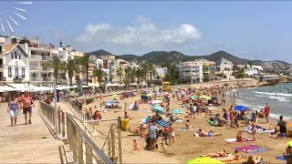 Walking along the Picturesque Beaches in Sitges Barcelona Spain in June 2022 [upl. by Marius]