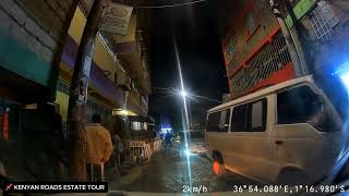 Kenyan Roads Estate  Neighborhood Tour at night [upl. by Halyahs430]