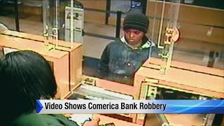 Video shows Comerica Bank robbery [upl. by Sotos]