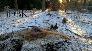 Granfors Small Forest Axe Splitting wood [upl. by Naehs237]