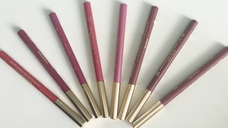 Milani Lipliners  ALL 8 SHADES  Review  Lipswatches [upl. by Llertnad47]