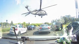 Helicopter Makes Emergency Landing on Busy Road [upl. by Pinkerton780]