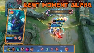 Rotation Alpha Jungler  Full Damage Sakit Bangat😱😱 Solo Rank Best Moment Maniac [upl. by Jacquenetta]