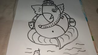 how to draw Ganesh ji step by stepcute Ganesh ji drawing 5 number [upl. by Tammara]