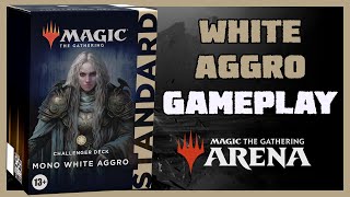 Testing the Mono White Aggro Challenger Deck Magic Arena [upl. by Roseanne]