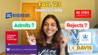 Admits and Rejects Fall 2023  MSCS MSDS MISM  Masters in USA [upl. by Rexanne]