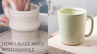 ASMR HOW I make stoneware MUGS with HANDLE – The whole process – vapor03 [upl. by Ynattir804]