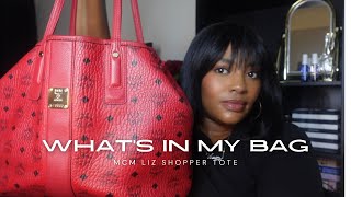 What’s In My Bag 2024 Red MCM Liz Tote Review [upl. by Gonzalo]