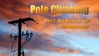 Pole Climbing Pt 2 of 3 Cut out Test and Pole Inspection [upl. by Leynad895]