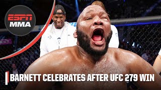 Chris Barnett flips after TKO win vs Jake Collier UFC279  ESPN MMA [upl. by Rann]