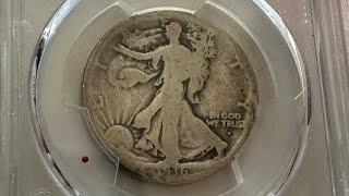 1916D PCGS AG03 Silver Walking Liberty Half Dollar [upl. by Anazraf]