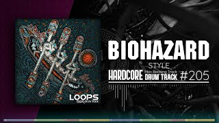 Hardcore Drum Track  Biohazard Style  180 bpm [upl. by Ayikin]