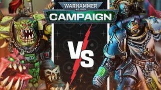 The Blackstone Crusade Black Templars vs Orks  Warhammer 40K Battle Report [upl. by Akined]