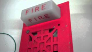 Wheelock 7001T24 FireLite STH7124VDC Fire Alarm Test [upl. by Aennyl]