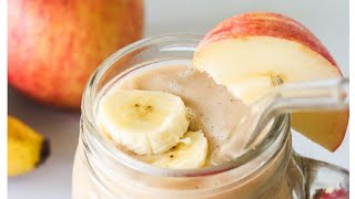 Easy Apple Banana Smoothie Recipe with a pinch of Cinnamon 🍎 🍌 explore fyp explorepage [upl. by Purpura]