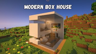 Minecraft  Building Modern Box House  PC Case House [upl. by Qifar296]