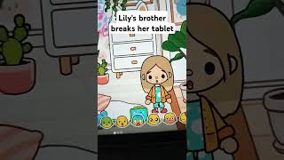 Lilys brother breaks the tablet tocaboca tocalifeworld tocaworld [upl. by Wolford220]