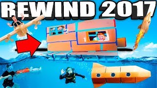 PAPA JAKE YOUTUBE REWIND 2017 🔥 Box Forts Nerf Toys amp More [upl. by Yldarb679]