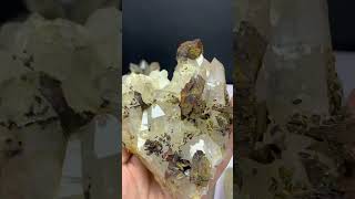 Amazing Yellow quartz with siderite combined from skardu mines karakoramgems quartz gemstone [upl. by Diskin535]