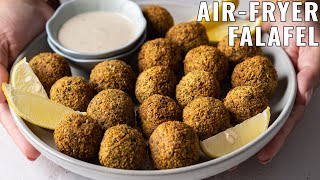 Crispy Air Fryer Falafel with Creamy Tahini Sauce [upl. by Aicemak]