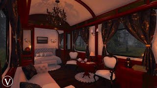 Rainy Orient Express  Train Night Ambience  Steam Train Rain amp Rolling Thunderstorm Sounds [upl. by Ladd]