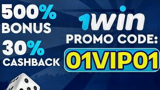 1WIN PROMO CODE quot01VIP01quot 500 BONUS  CASHBACK 1win promo code 2024 [upl. by Ahsinrat]