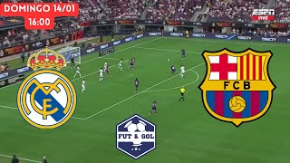 🔴REAL MADRID  BARCELONA EN VIVO  SUPERCOPA EN FUT AND GOL [upl. by Alohs]