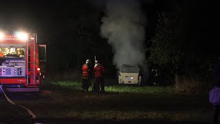 Mistænkelig bilbrand ved Jerslev Fredag 41024 [upl. by Reichel]