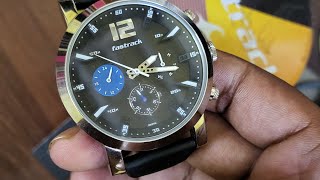 Fastrack Wrist watch NP3227SL01 Fast Fit Analog Watch For Men Unboxing and review [upl. by Demahom302]