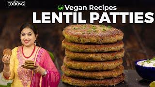 Lentil Patties  High Protein Food  Vegan Recipes  Evening Snacks  Lentil Recipe [upl. by Nailij]