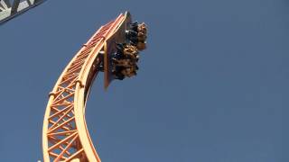 Elitch Gardens Half Pipe Intamin Steel Launched Shuttle Roller Coaster Off Ride POV [upl. by Ennaillek]