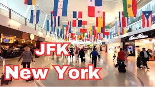 4K Exploring JFK Airport NYC Walking Tour of Terminal 4 [upl. by Gough]