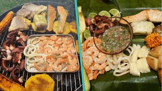 Como hacer una PARRILLADA DE MARISCOS AL ESTILO AMARPEZ 🐙 Prepara pescados y mariscos al carbón [upl. by Inverson]