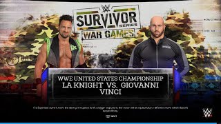 WWE 2K24 LA Knight VS Giovanni Vinci for the United States Championship [upl. by Franck383]