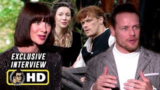 Sam Heughan amp Caitriona Balfe Exclusive Interview for OUTLANDER SEASON 4 [upl. by Ellenyl]