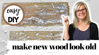 How to Make New Wood Look Old and Weathered with Distressed Painting Techniques [upl. by Bullock895]