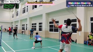 Badminton MeetUp  OliverElson vs EjaySherin  RoundRobin Elimination [upl. by Plafker]