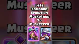 Evolution Musketeer Compared To Musketeer 🤔 clashroyale shorts MusketsAtDawn [upl. by Rubia]