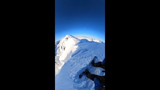 Travis Rice Bombs this chute in Alaska [upl. by Pallaten]