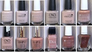 TOP 14 NUDE NAIL POLISHES my clients top choices [upl. by Nagorb]