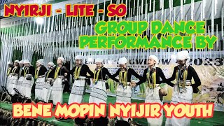 NYIRJI  LITE  SO  galo mopin song  group dance performance by BENE MOPIN NYIJIR YOUTH from aalo [upl. by Ahsemed123]