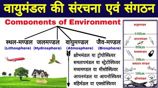 वायुमंडल की संरचना  structure of atmosphere  paryavaran ke ghatak vayumandal ki sanrachna  hindi [upl. by Amik]