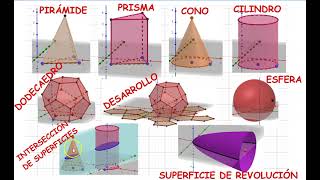 GeoGebra 16 3D Poliedros Cono y Cilindro [upl. by Eidac]