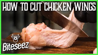 How to Cut a Whole Chicken Wing  Separate Into Flats amp Drums EASY [upl. by Akeret]