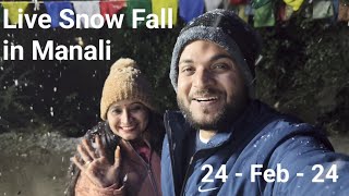 Live snow fall in Manali 24 224 Part  2 [upl. by Arrec]