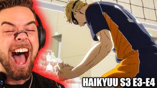 IM SO PROUD OF TSUKKI COLLEGE VOLLEYBALL PLAYER REACTS TO SEASON 3 EPISODE 3 AND EPISODE 4 [upl. by Idnerb]